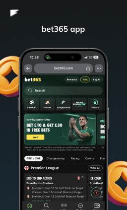 interface of the bet365 app