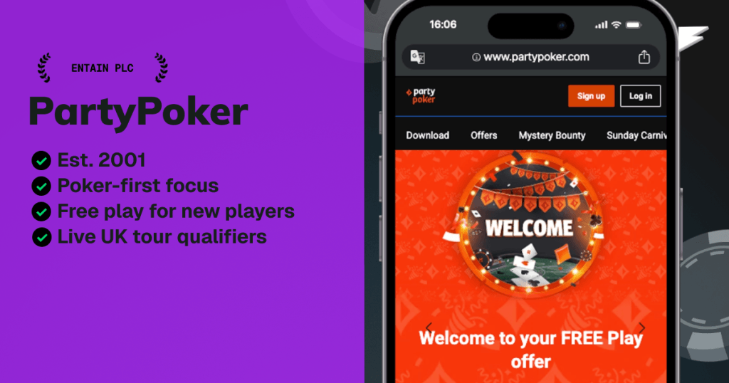 partypoker one of entain plc sites